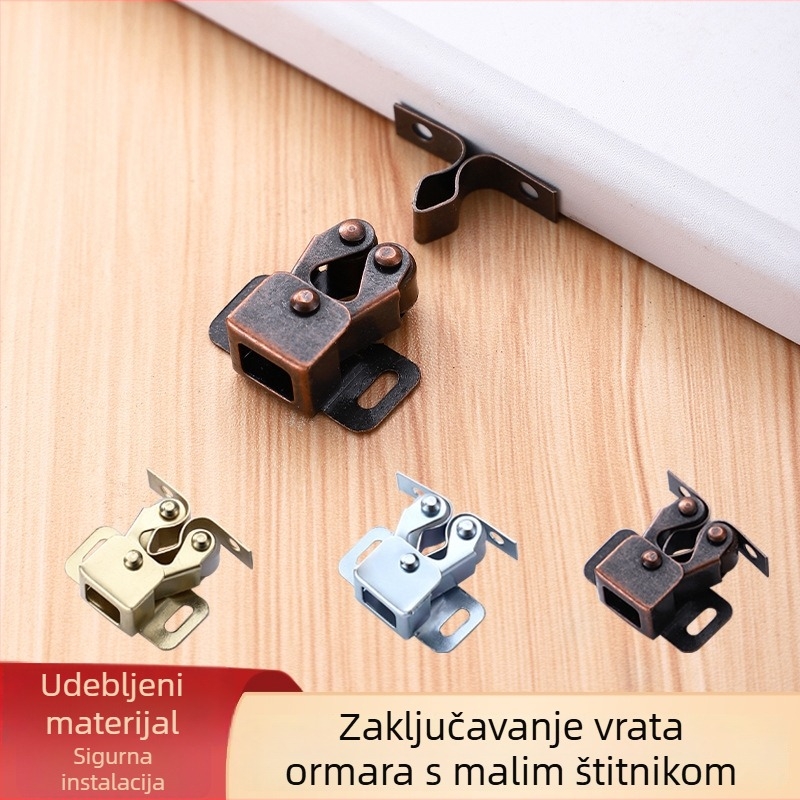 Magnetski zatvarač za vrata ormara, K-tip, hladno valjani čelik, moderan minimalistički stil, pogodan za garderobu, ormar, vinsku skrinju i ormar za cipele