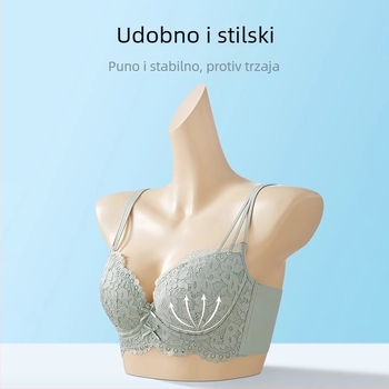 Grudnjak, 3/4 košarice, tanke oblikovane košarice, najlon, fiksirane dvostruke naramenice, stražnji tri reda kopči
