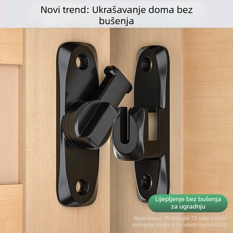 Spona za vrata protiv krađe, aluminijski spoj, model 8025, za drvena i nehrđajuća vrata