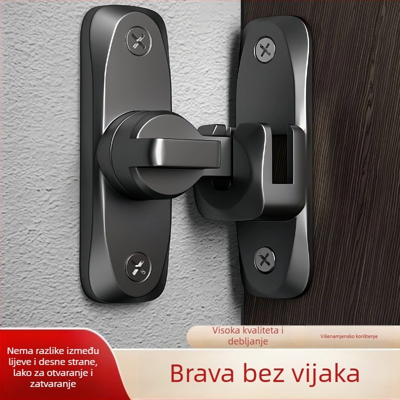 Spona za vrata protiv krađe, aluminijski spoj, model 8025, za drvena i nehrđajuća vrata