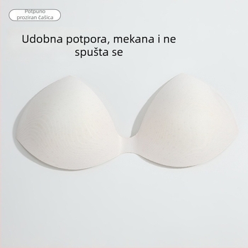 Grudnjak s dizajnom leđa, s uklonjivim prozračnim jastučićem, debelim push-up efektom i latexnim umetkom za dojke