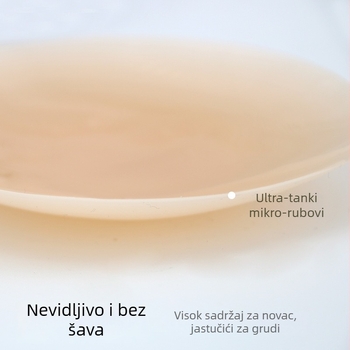 Silikonske naljepnice za grudi - nevidljive, tanke, kružnog oblika bradavica, seksi stil
