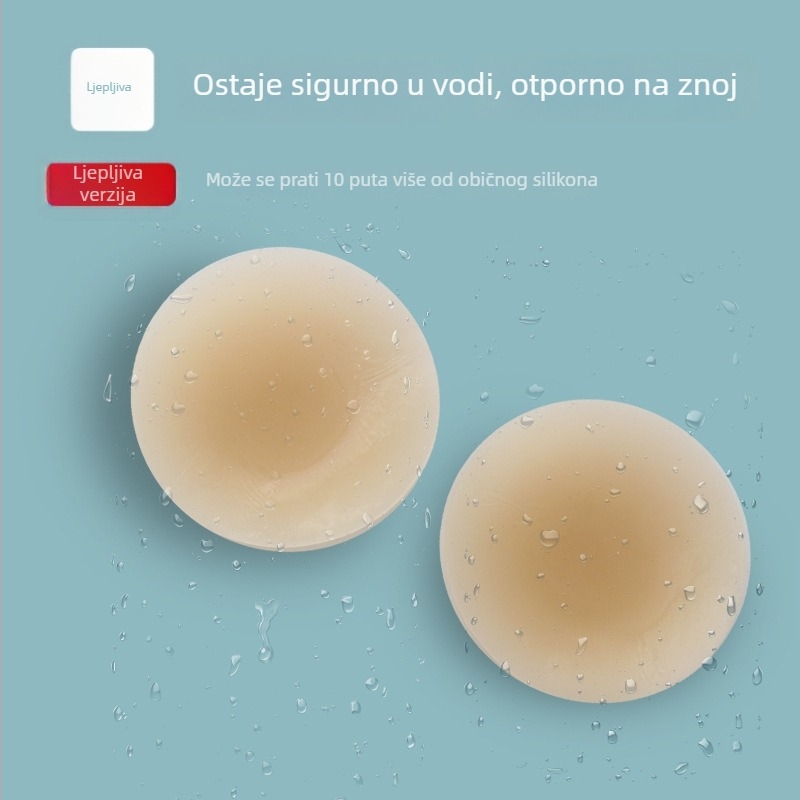Silikonske naljepnice za grudi - nevidljive, tanke, kružnog oblika bradavica, seksi stil