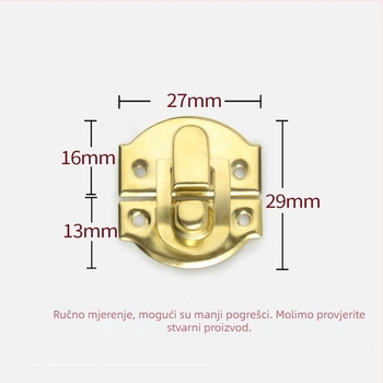 Okov za zatvaranje kutije – željezo, Jingwei Hardware, stil Novi kineski, elektroplate, pogodno za kutije za vino, darovne i kutije za nakit