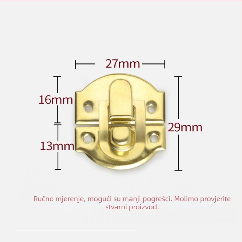 Okov za zatvaranje kutije – željezo, Jingwei Hardware, stil Novi kineski, elektroplate, pogodno za kutije za vino, darovne i kutije za nakit