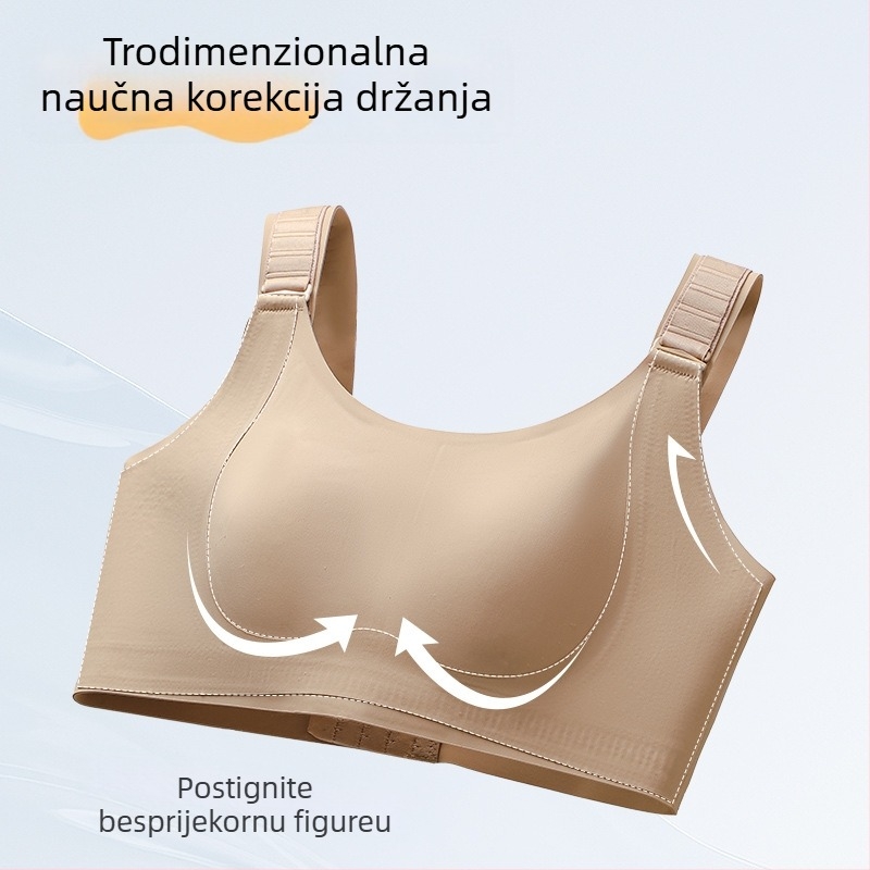 Podesiva Push-Up grudnjak s miskama u obliku zečjih uši, prozračan najlon, skupljanje i podizanje