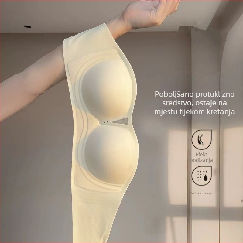 Grudnjak bez naramenica, nevidljiv, s tankim kalupom, 3/4 pokrivenost, protivklizno, sprječava prozirnost, odvojive naramenice, ljetni najlon