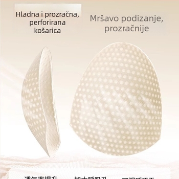Sutien s prednjim zatvaračem i prednjom kopčom za vizualno smanjenje velikog dekoltea, tanak ljetni model