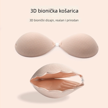 Silikonske samoljepljive pločice za grudi s osam rupa, prozračna mreža, za vjenčanicu, push-up za manje grudi, oblik dlana, sa stražnjim remenom