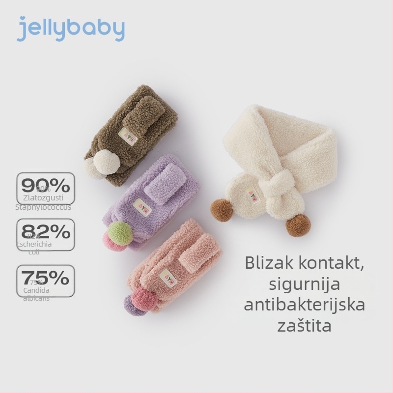 Unisex plišani šal s podstavom, zima topla, poliester >96%, zaštita vrata križno