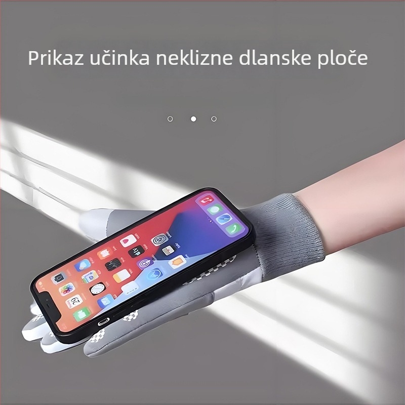 Dječje zimske rukavice s velurom, debela izolacija, vodootporne, podijeljeni prsti, unisex
