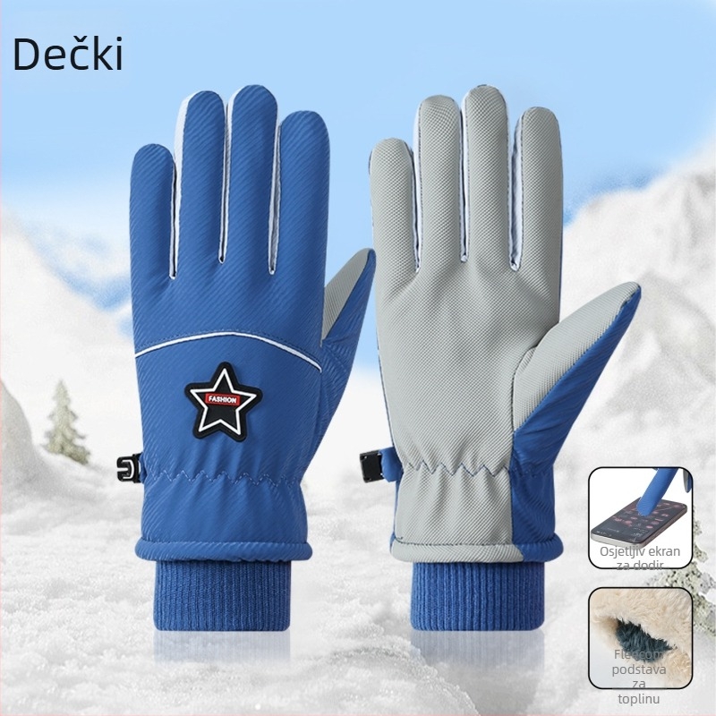 Unisex zimske rukavice za skijanje - vodonepropusne, otporne na vjetar, tople, s osjetnim zaslonom, s podijeljenim prstima