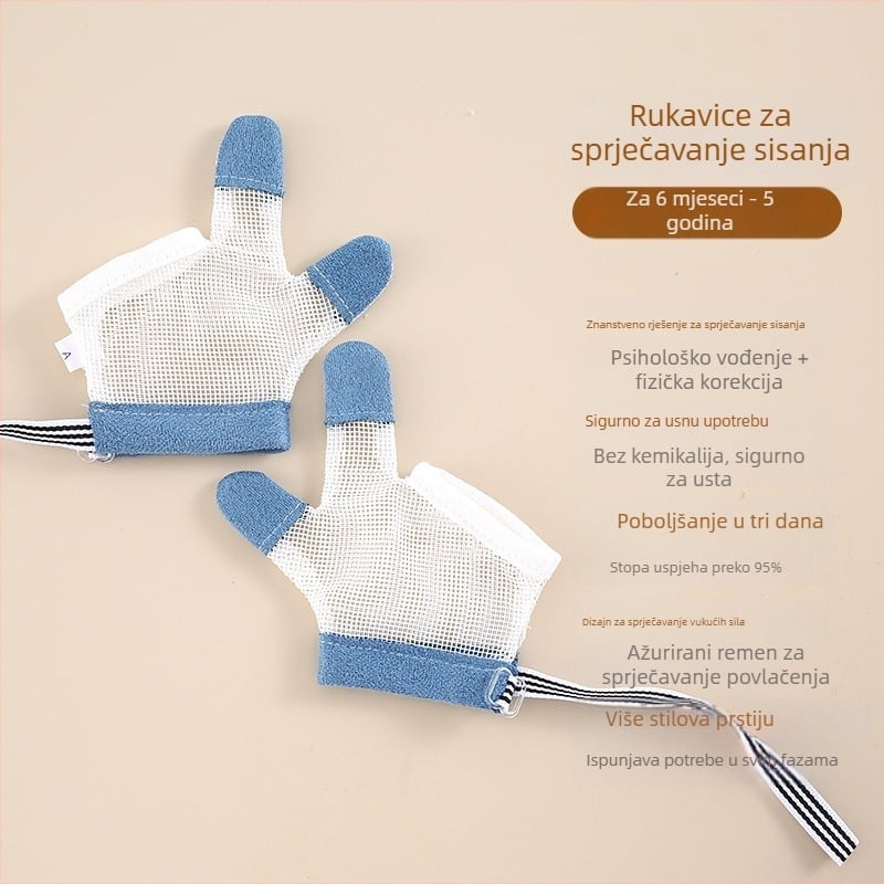 Dječje rukavice protiv grizenja prstiju – unisex, protuklizne, za sve sezone, proljeće 2025