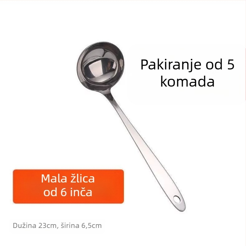 Debela juha žlica od nehrđajućeg čelika za restorane i kućanstva; jednostavan stil; kategorija: žlica; marka: 1.