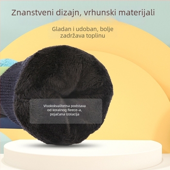 Dječje zimske rukavice za skijanje s flis podstavom, vodootporne, protuklizne, karikaturalni uzorak, za dječake i djevojčice, uzrast 2–13 godina