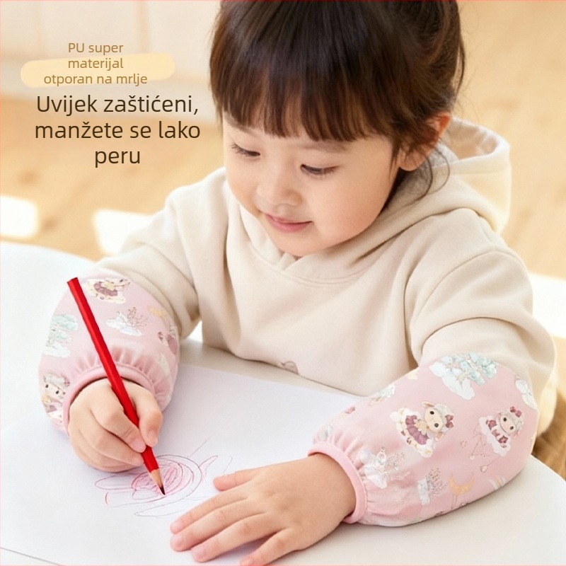 Dječje rukave za zaštitu ruku s crtić uzorkom, poliester, protiv prljavštine, za djecu, sve sezone