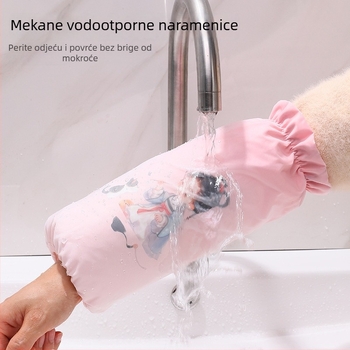Rukavi s karikaturama i vezom, materijal: memorijska tkanina + gaz, vodootporni