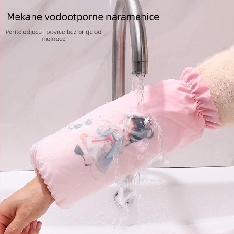 Rukavi s karikaturama i vezom, materijal: memorijska tkanina + gaz, vodootporni