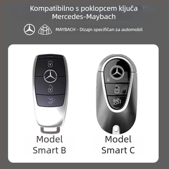 Zaštitnik ključa Maybach i Mercedes-Benz – minimalističko kućište od cinkovog legura, kompatibilno s S-klasom S450L/S480/S500L, GLS, C260L | Šifra proizvoda TB-781658809820