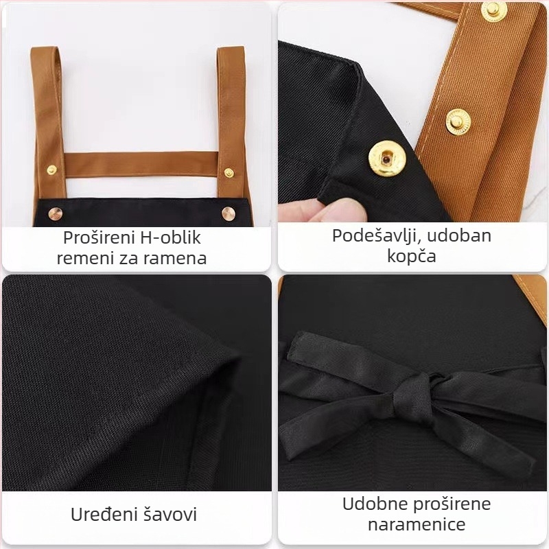 Pregača bez rukava, Poliester, Otporna na mrlje i vodootporna, Moderan minimalistički stil