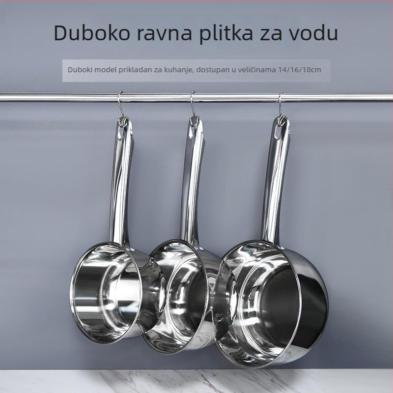 Kevan nehrđajući čelik – žlica za vodu s integriranom dubokom dugom drškom