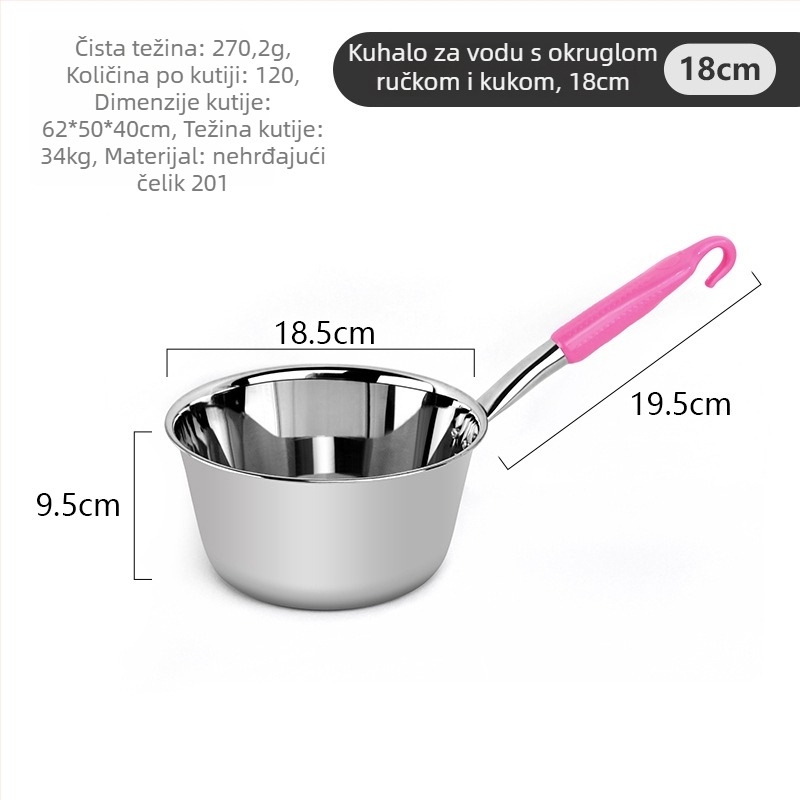 Kevan nehrđajući čelik – žlica za vodu s integriranom dubokom dugom drškom