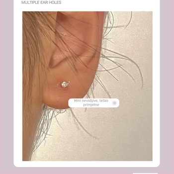 999 srebrne naušnice za žene, male naušnice s dijamantima, za piercing uha, pogodne za spavanje