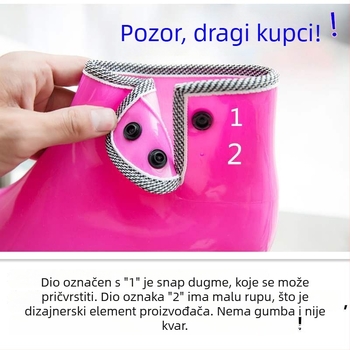 Ženske PVC čizme za kišu, podstavljene flecom, kratka visina, protuklizne, vodootporne, vrtne cipele (PVC gornji dio; kratka visina; fleec podstava; protuklizne; vodootporne)