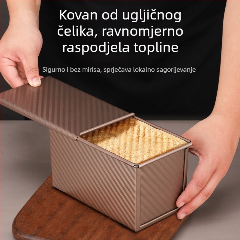 Kalupa za pečenje od karbonskog čelika s poklopcem, oblik pravilan mnogokut