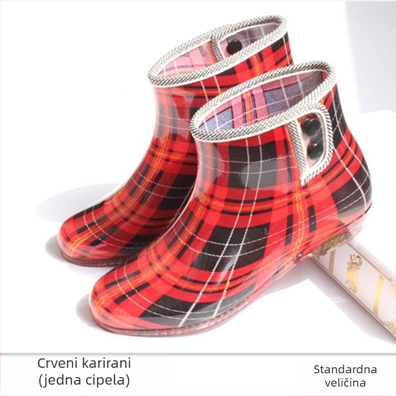 Ženske čizme za kišu, PVC gornji dio, niski kroj, obična debljina, model 1000262986