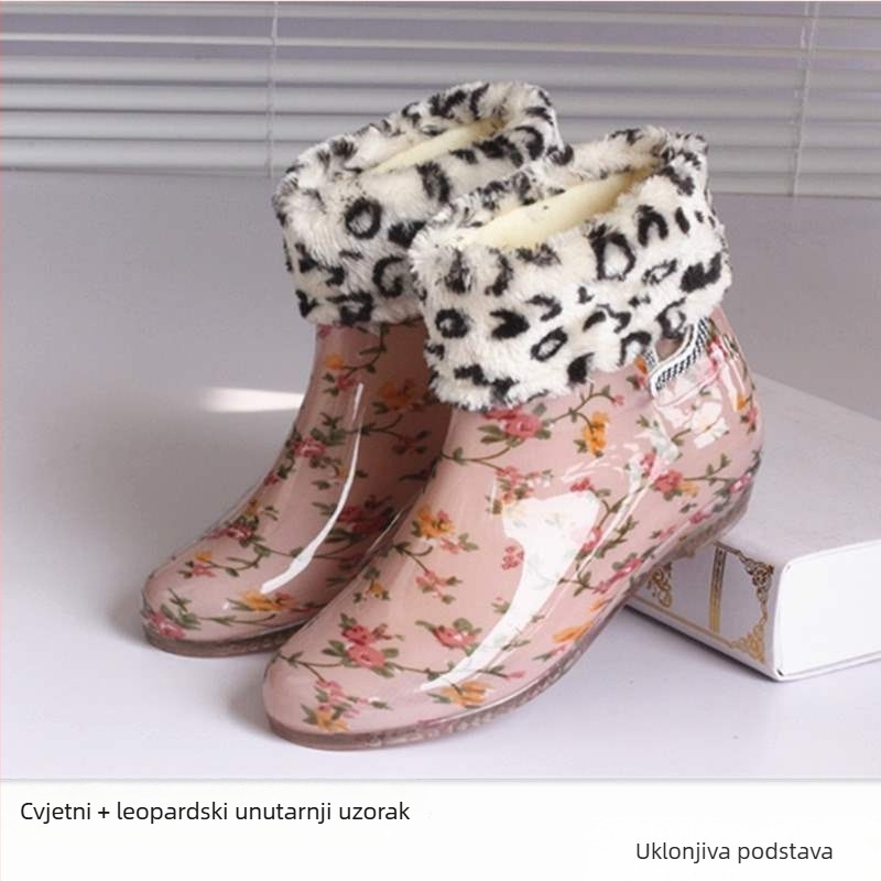 Ženske čizme za kišu, PVC gornji dio, niski kroj, obična debljina, model 1000262986