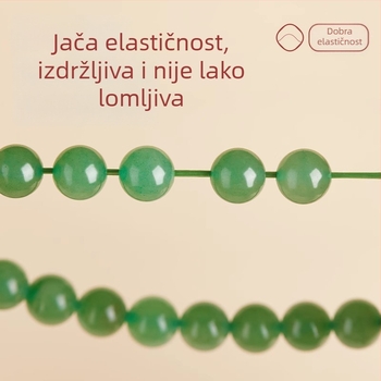 Aventurin geometrijska narukvica – unisex, svjež stil, narukvica s perlicama