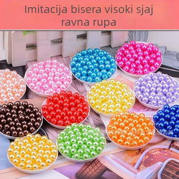 ABS plastične perle – imitacija bisera, visok sjaj, labave plastične perle za DIY nakit i modne dodatke za odjeću