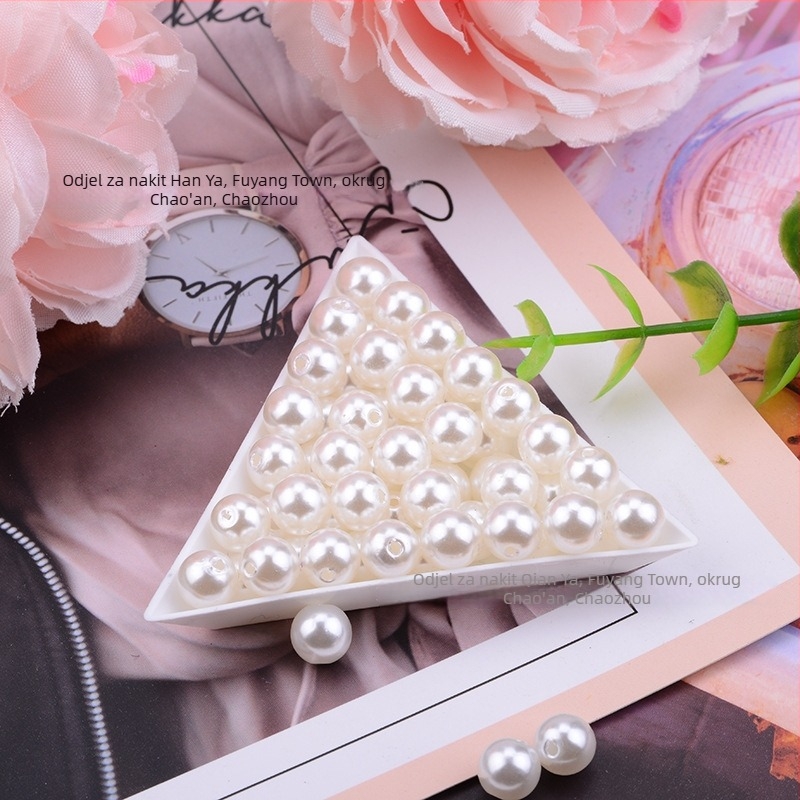 ABS plastične perle – imitacija bisera, visok sjaj, labave plastične perle za DIY nakit i modne dodatke za odjeću
