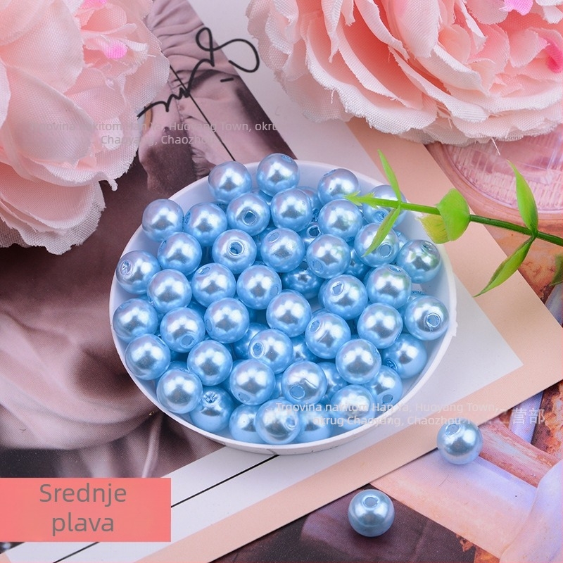 ABS plastične perle – imitacija bisera, visok sjaj, labave plastične perle za DIY nakit i modne dodatke za odjeću