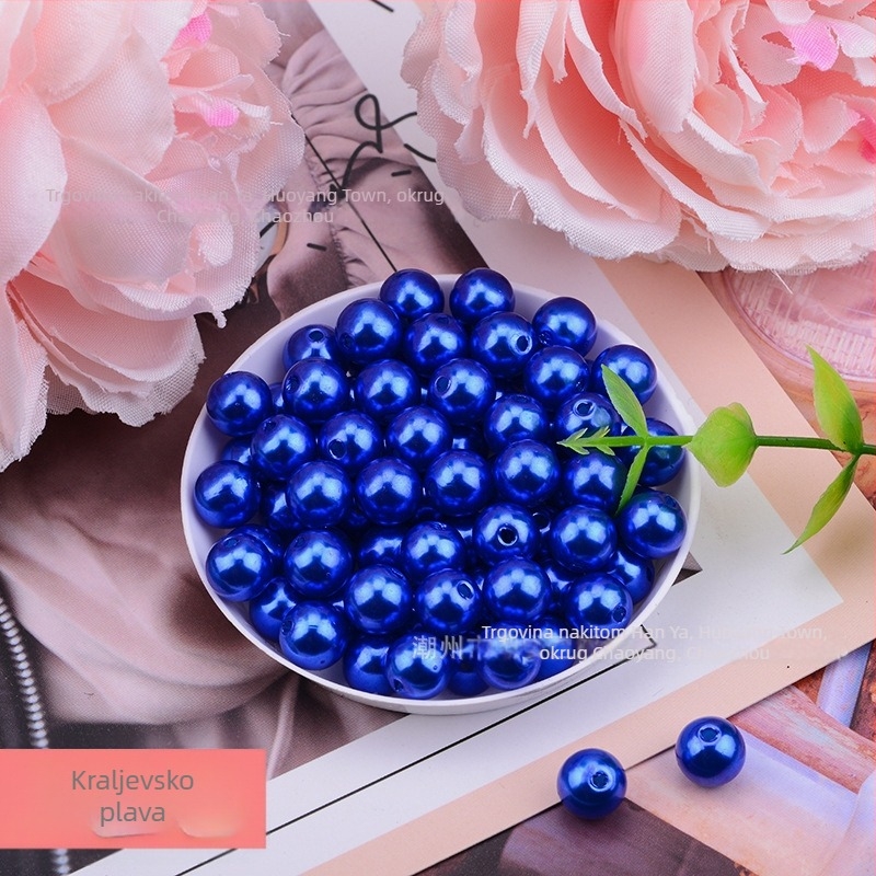 ABS plastične perle – imitacija bisera, visok sjaj, labave plastične perle za DIY nakit i modne dodatke za odjeću