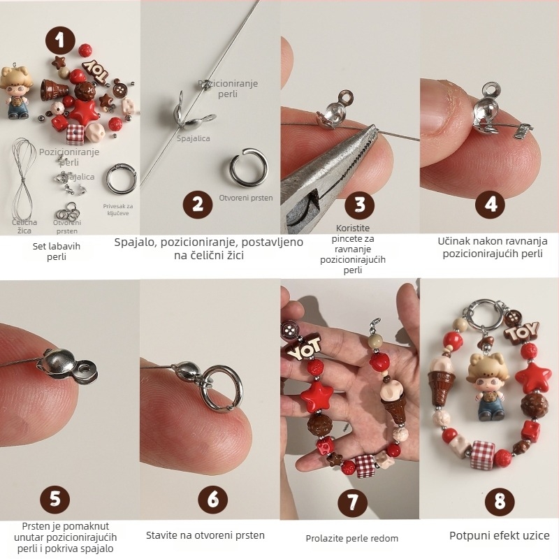 DIY dodaci za nakit PVC ručno pletene perle tekstura originalni dizajn