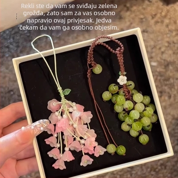 Viseći privjesak za torbu, stakleni materijal, street-trend stil, proljetno izdanje 2025