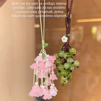 Viseći privjesak za torbu, stakleni materijal, street-trend stil, proljetno izdanje 2025