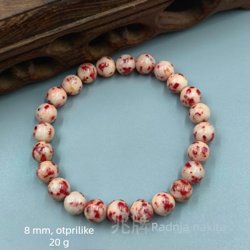 Narukvica od cinnabara, geometrijski dizajn, retro stil, unisex, Seiko obrada, 18 komada