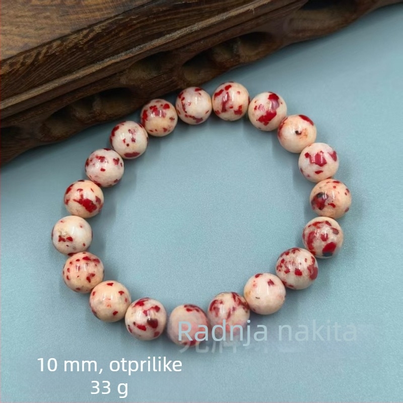 Narukvica od cinnabara, geometrijski dizajn, retro stil, unisex, Seiko obrada, 18 komada