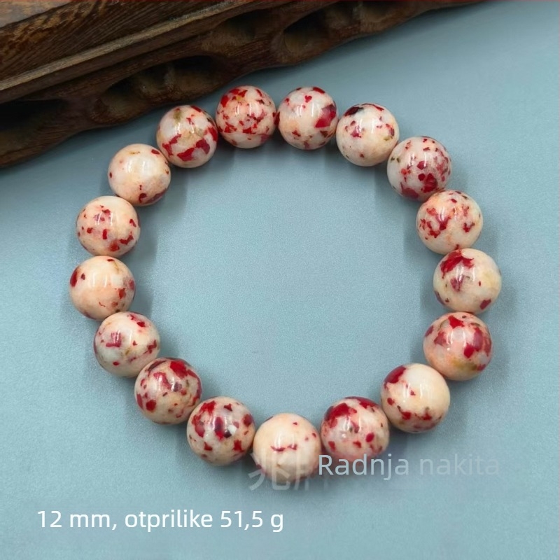 Narukvica od cinnabara, geometrijski dizajn, retro stil, unisex, Seiko obrada, 18 komada