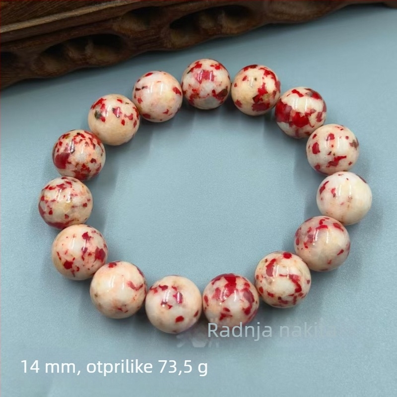 Narukvica od cinnabara, geometrijski dizajn, retro stil, unisex, Seiko obrada, 18 komada