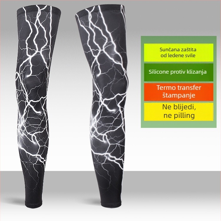 Sportske rukave za noge i stopala s UV zaštitom, dugi dizajn, Lycra-Spandex tkanina, za ribolov, biciklizam i košarku