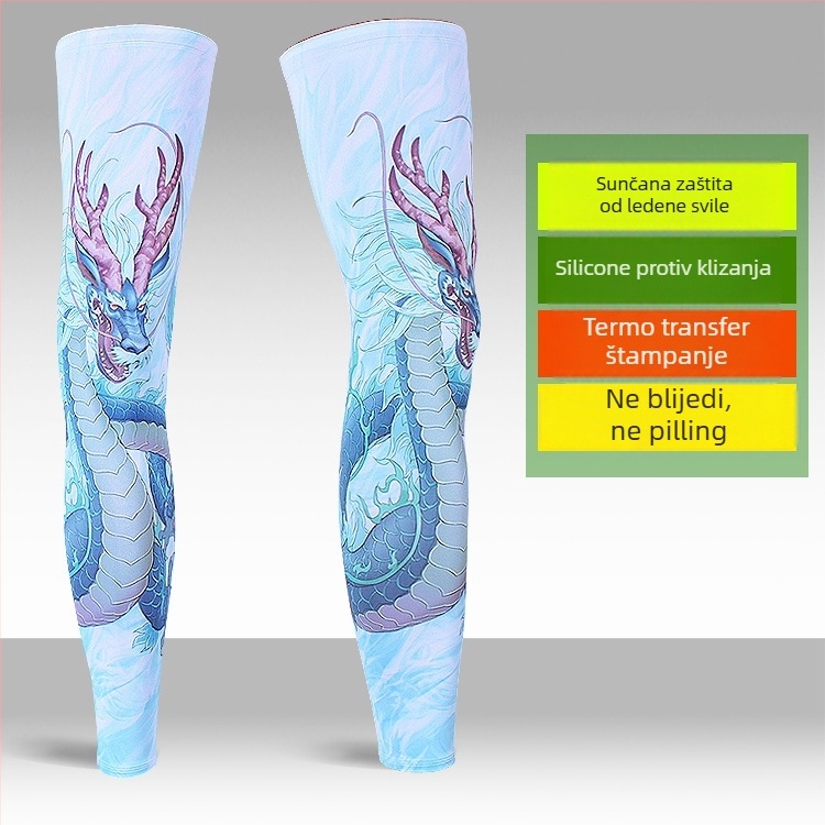 Sportske rukave za noge i stopala s UV zaštitom, dugi dizajn, Lycra-Spandex tkanina, za ribolov, biciklizam i košarku