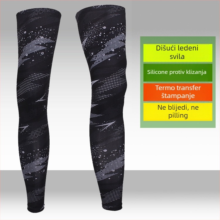 Sportske rukave za noge i stopala s UV zaštitom, dugi dizajn, Lycra-Spandex tkanina, za ribolov, biciklizam i košarku