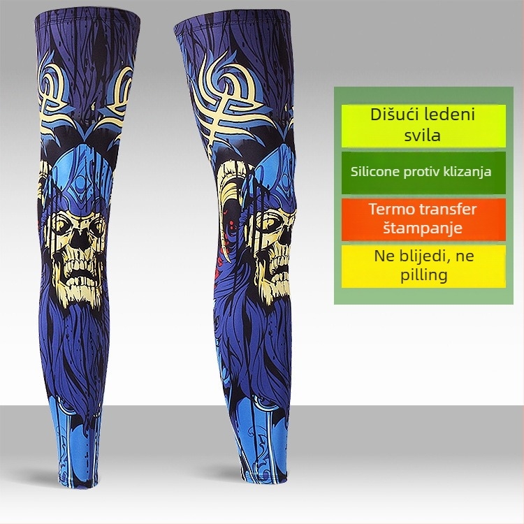 Sportske rukave za noge i stopala s UV zaštitom, dugi dizajn, Lycra-Spandex tkanina, za ribolov, biciklizam i košarku