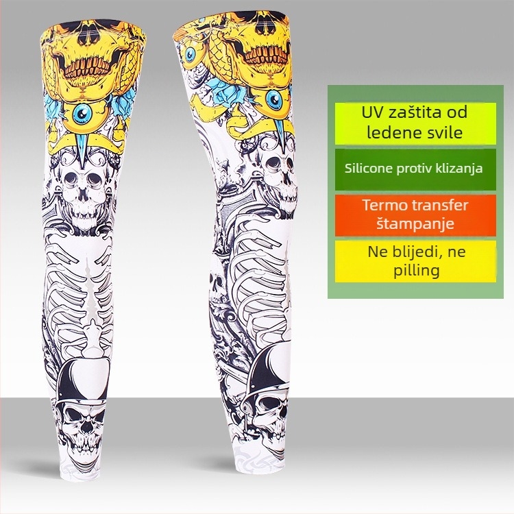 Sportske rukave za noge i stopala s UV zaštitom, dugi dizajn, Lycra-Spandex tkanina, za ribolov, biciklizam i košarku