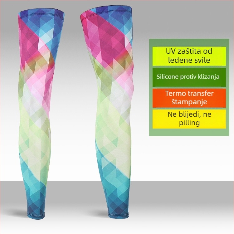 Sportske rukave za noge i stopala s UV zaštitom, dugi dizajn, Lycra-Spandex tkanina, za ribolov, biciklizam i košarku