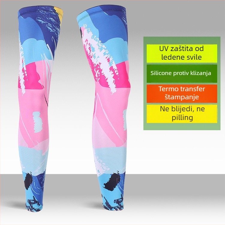 Sportske rukave za noge i stopala s UV zaštitom, dugi dizajn, Lycra-Spandex tkanina, za ribolov, biciklizam i košarku